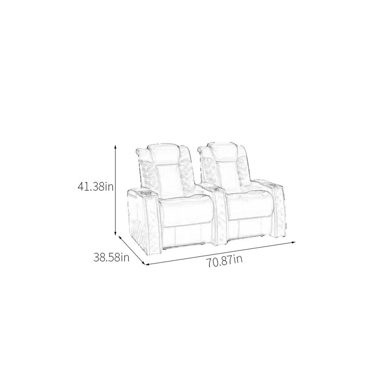 Multi-functional TV sofa in basement, Beige