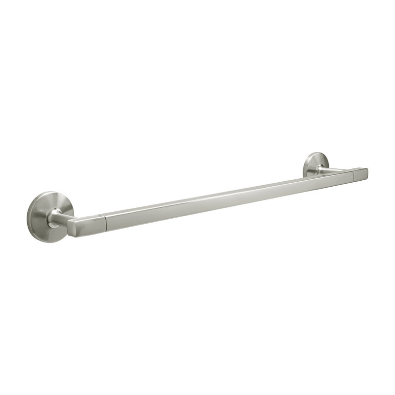 Porte-serviettes de la collection Woodward - nickel satiné 20-3 / 16 po x 2-3 / 16 po - Accessoire de salle de bain contemporain