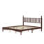 Lit plateforme en bois avec tête de lit en forme de gourde, lit plateforme de style rétro avec support à lattes en bois-350035607
