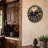 Resin Wall Clock Rustic Black Bear Forest Cabin Decor