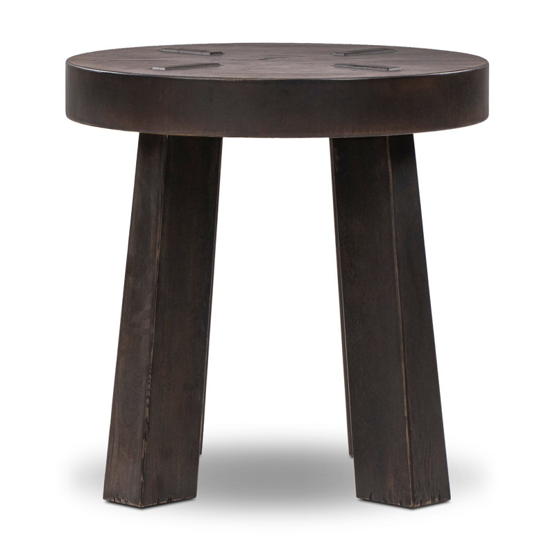 Sadira End Table-Worn Oak, Burnt Oak Veneer