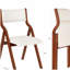 Chaise de salle à manger pliante rembourrée, peu encombrante, facile à transporter, salle à manger, aucun assemblage requis, paquet de 2 - blanc crème et cerise