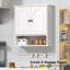 Armoire de salle de bain murale blanche-1255625026