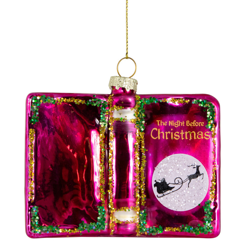 2.5'' Glass Holiday Shaped Ornament