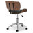 Dax 19"W Adjustable Upholstered Vegan Faux Leather Office Chair with Bentwood Frame and Swivel Base-1699341199-1699341198