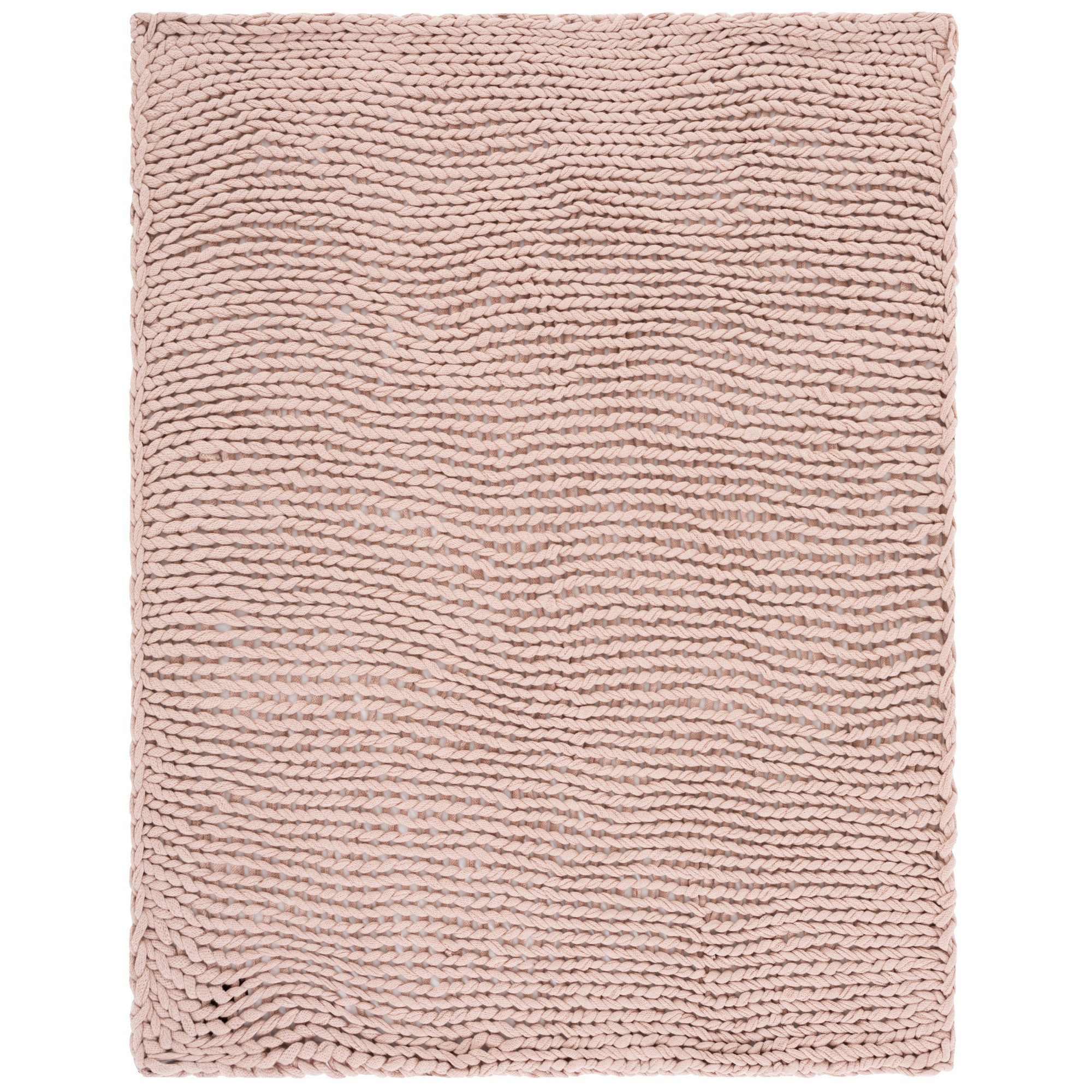 Pink woven throw discount blanket