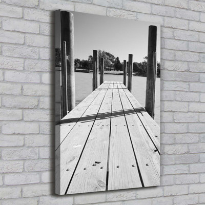 Wooden Pier - Wrapped Canvas Print