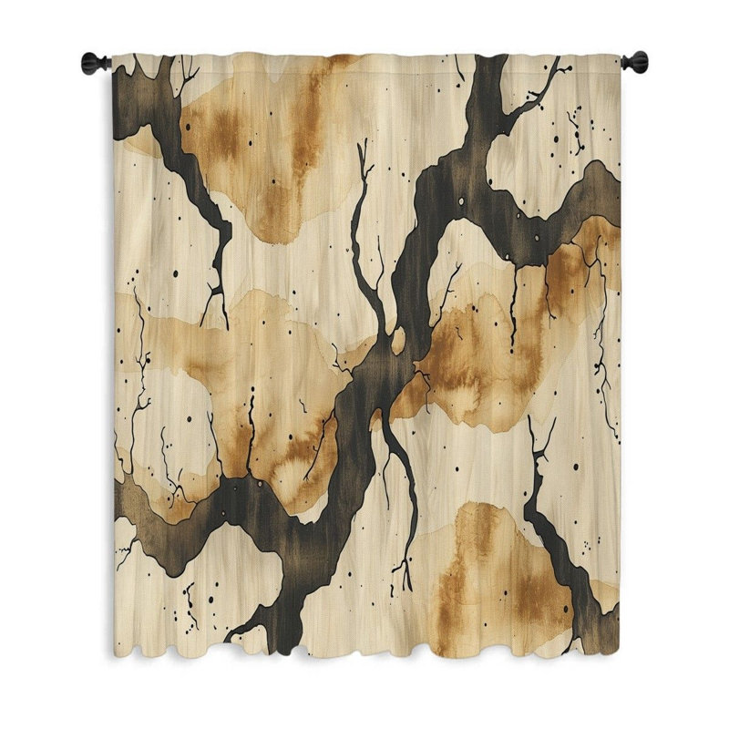 Dhanna Sheer Curtain Single Panel, 53" W x 87" L