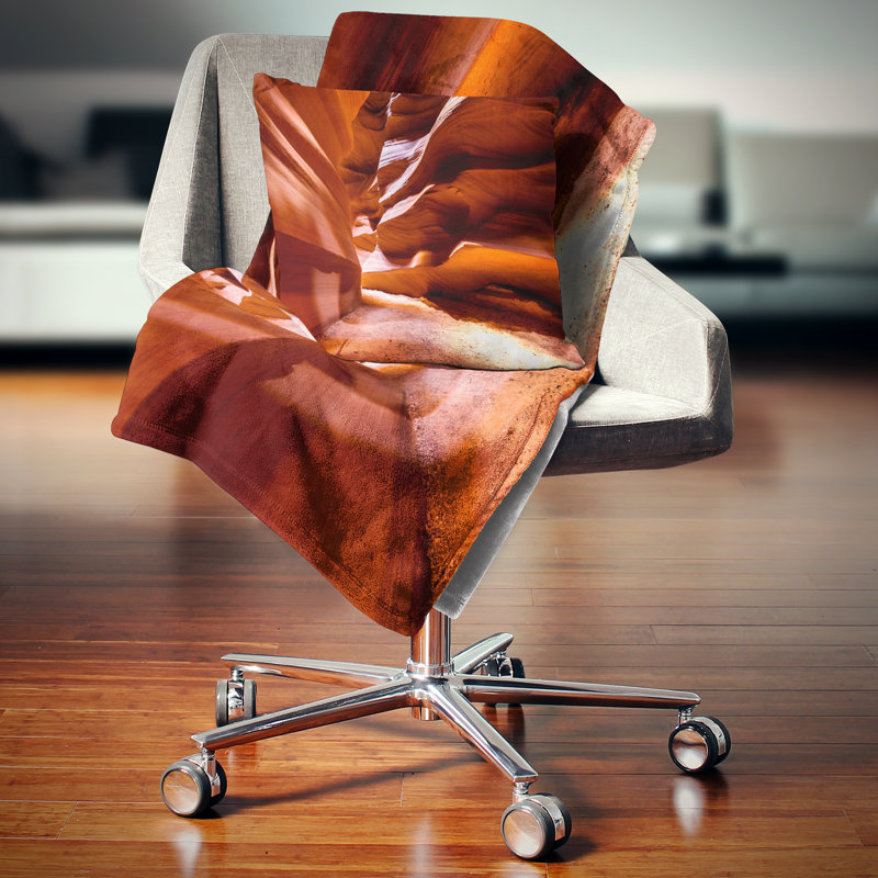 Coussin paysage à couper le souffle Antelope Canyon, 16 po x 1 po, Coussin décoratif