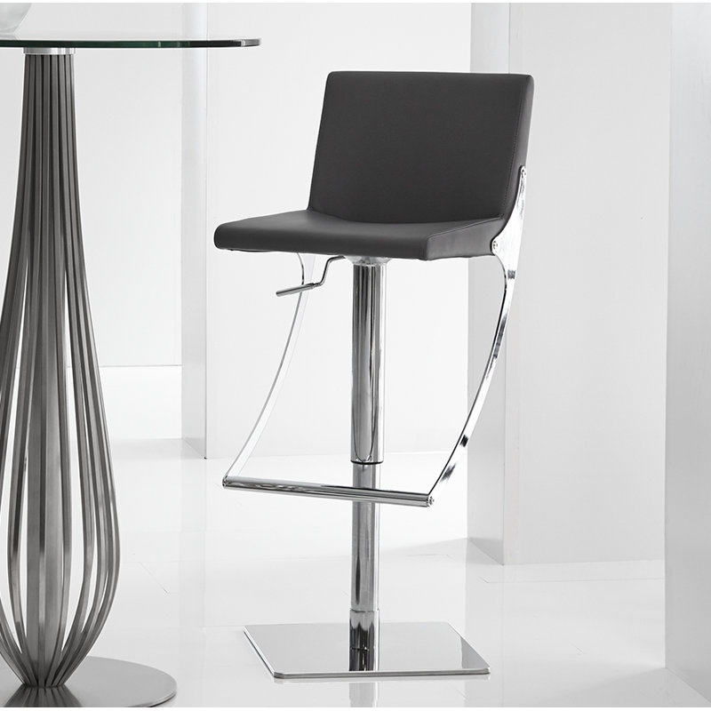 Tabouret de bar à hauteur ajustable Alessia, Noir
