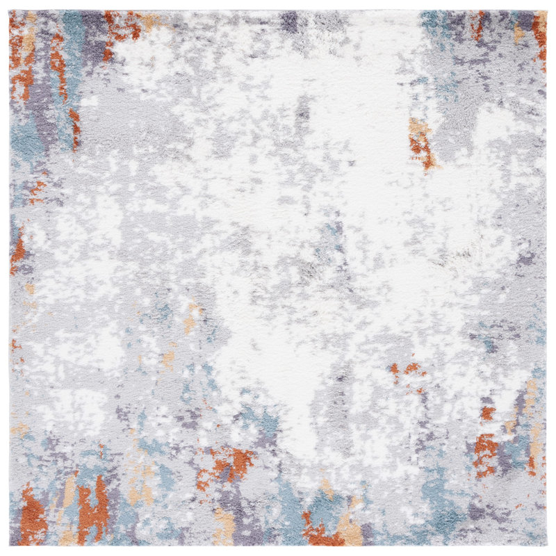 Tapis abstrait Jouk Performance, Carré 7 pi