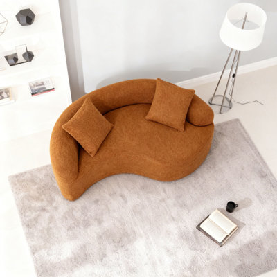 Canapé modulaire courbé en chenille