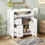 Meuble-lavabo de 30 po de largeur avec lavabo en céramique, armoire de rangement en bois avec tiroir (blanc)-131401541