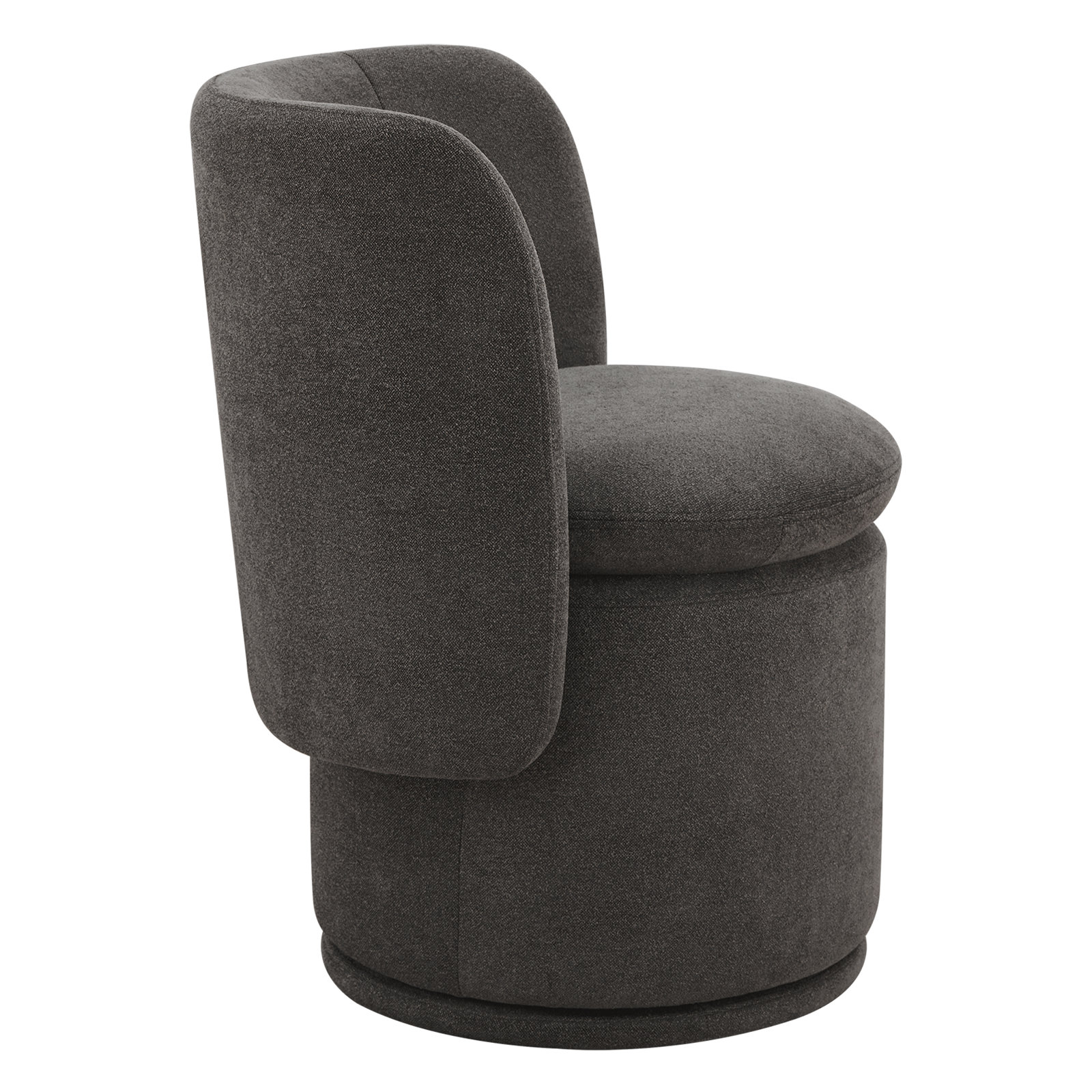 Adrielle Swivel Linen Dining Chair, Elite Charcoal