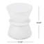 Boîte latérale extérieure en béton léger. Forme élégante. L 15,44 po x P 15,44 po x H 17,72 po, blanc antique, permet de ranger des articles à l'extérieur de la base de table. Fonctionnalité de soutien