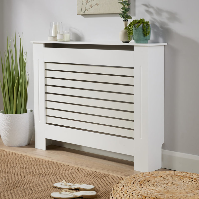 Mathusan Radiator Cover, White, 82cm H x 111.5cm W x 19cm D