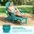 3-Level Adjustable Adirondack Chair with Retractable Ottoman and 2 Cup Holders, Folding All-Weather Outdoor Fire Pit Chair for Deck, Patio, Garden, and Backyard Use, Blue-945779409