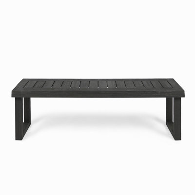 Outdoor Acacia Wood Dining Bench,Dark Grey