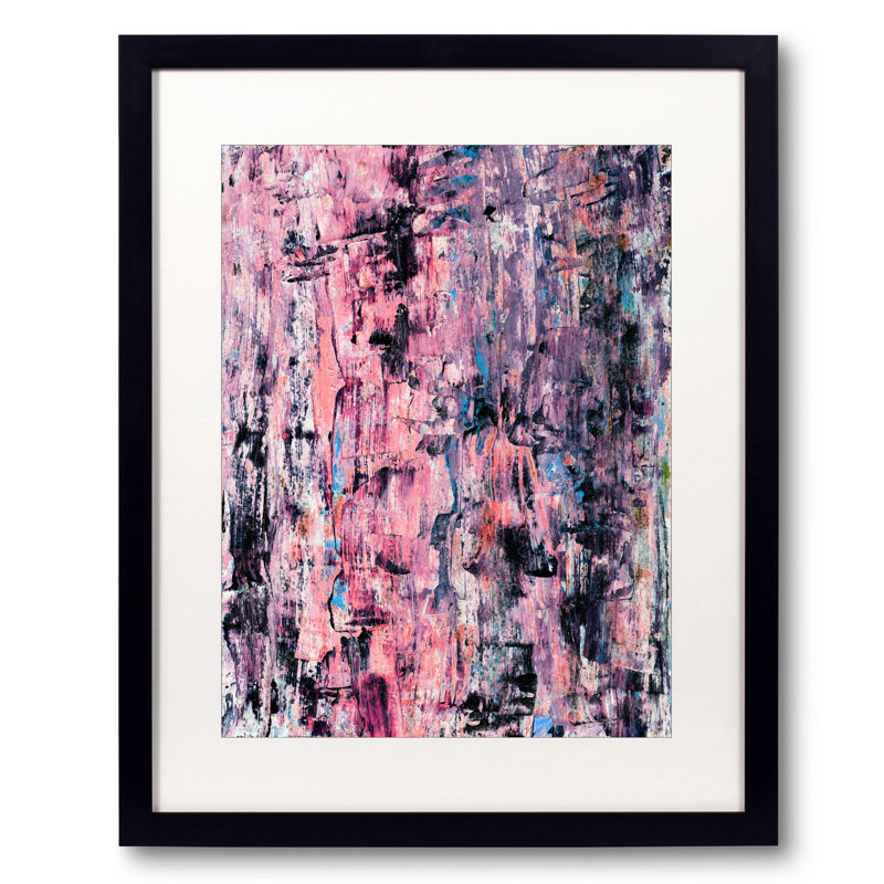 Rustique par Angel Estevez - Peinture, Papier avec cadre noir, 24" H x 30" W