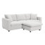Canapé modulaire moderne 101 * 66 "avec coussins décoratifs, ensemble de canapé en L en forme de nuage avec siège large, ensemble de canapé en tissu confortable en polyester 4 places avec repose-pieds mobile pour salon, appartement, bureau-114344994