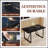 Industrial Rectangular MDF Black Dining Table for 4-6 People, 1.5 Inch Thick Top with Sturdy Metal Legs, Perfect for Work, Kitchen, and Dining-391868344