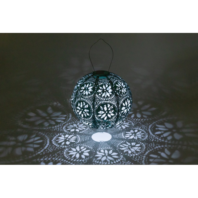 12'' Solar Powered Integrated LED Globe Lantern