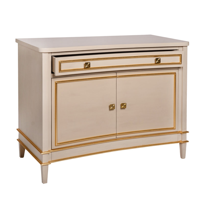 Izmir Solid Wood 2 - Door Accent Cabinet, Antique Gray