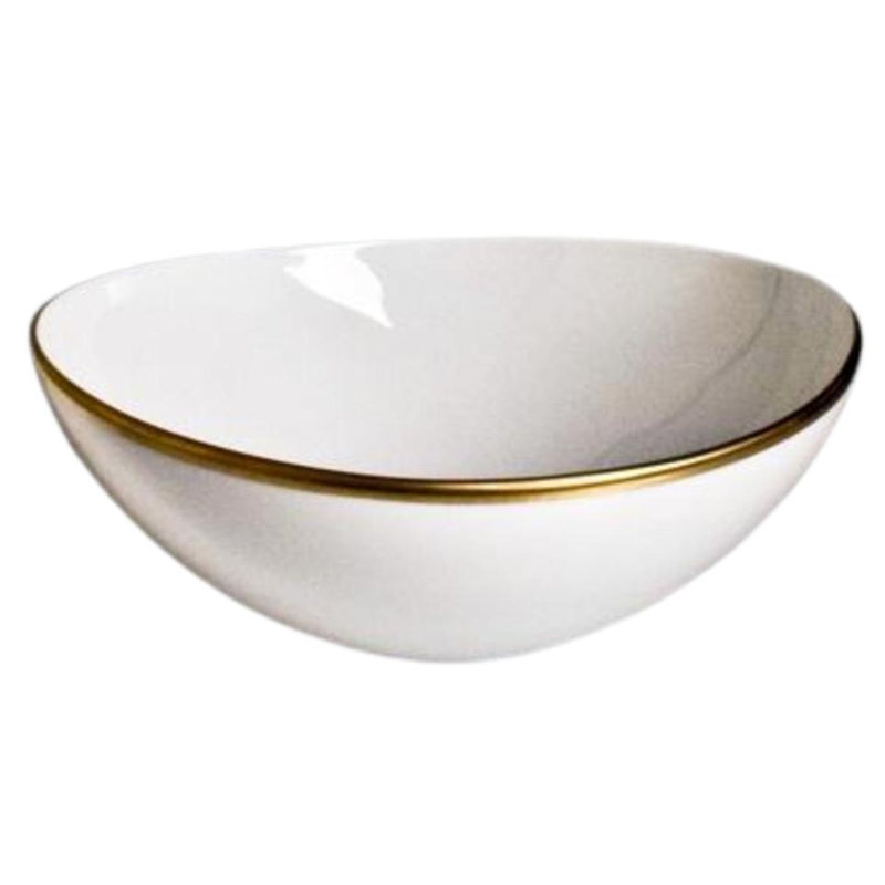 Simply Elegant Porcelain Cereal Bowl, Gold