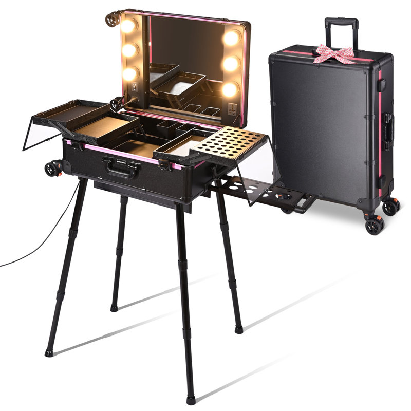 Aluminum 4 Compartment Makeup Organizer