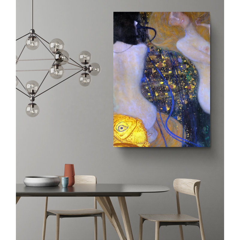 «Goldfish Reproduction» par Gustav Klimt, reproduction sur toile tendue, L 16 po x H 24 po
