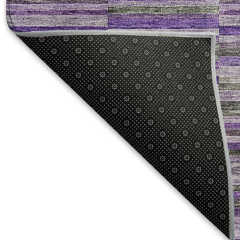 Premium Machine Washable Prisco Purple Rug, Rectangle 10' x 14'