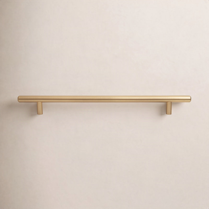 Poignée barre Roman, Or satiné, 9"