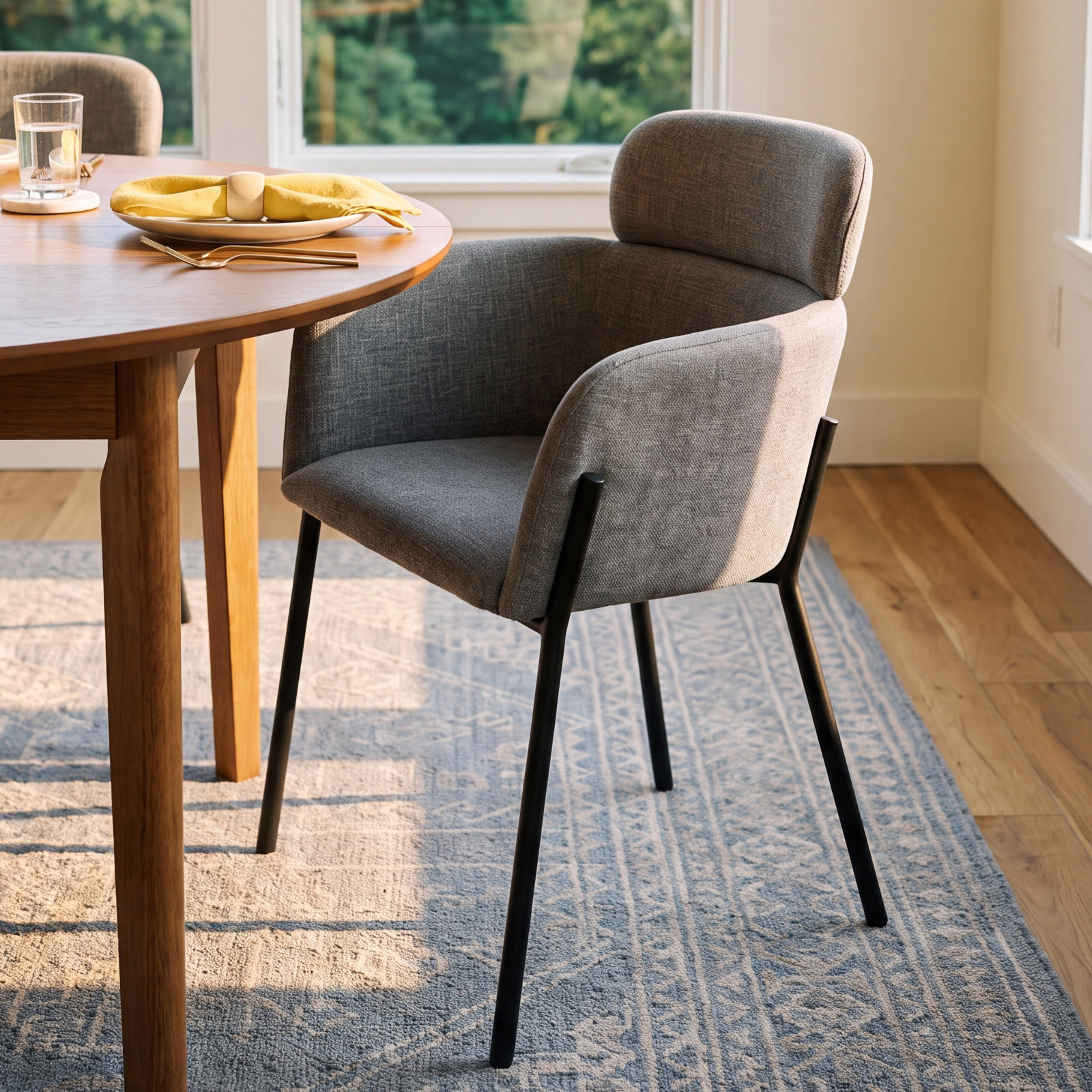 Lera Dining Armchair, Gray