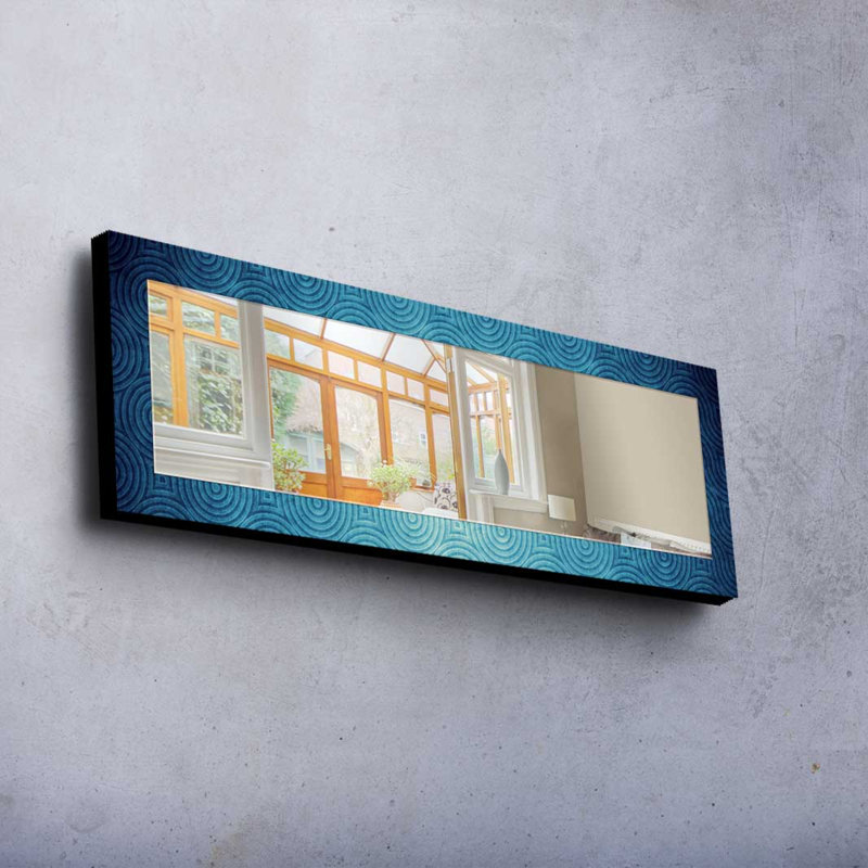 Élégant miroir décoratif avec cadre 100% bois de pin, 15,7 po x 47,2 po | Miroir en verre véritable (épaisseur: 0,2 pouce) | Peinture sur tissu élégante | Idéal pour le salon, la chambre à coucher et le vestibule