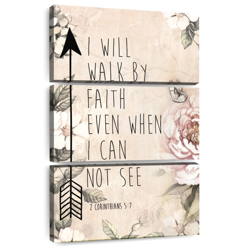 Tergel Walk By Faith Scripture, H 57 po x l 36 po