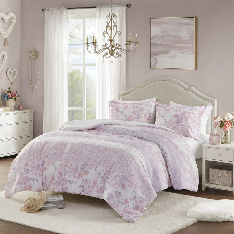 Ensemble de housse de couette Oliena, Housse de couette double / grand + 2 taies décora