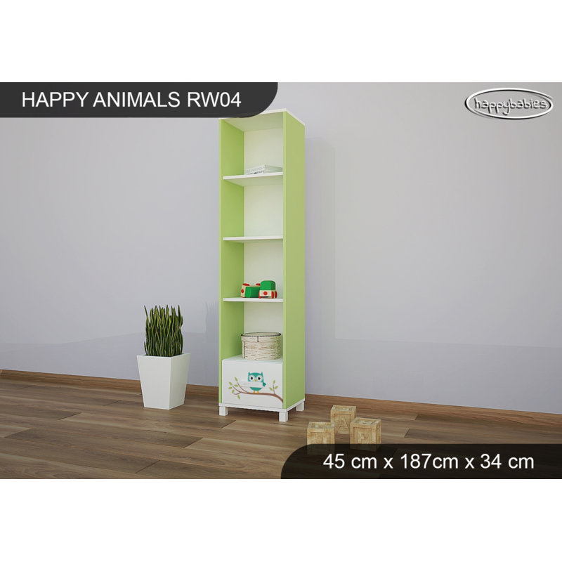 187cm H X 45cm W Cube Unit Kids Bookcase, Green