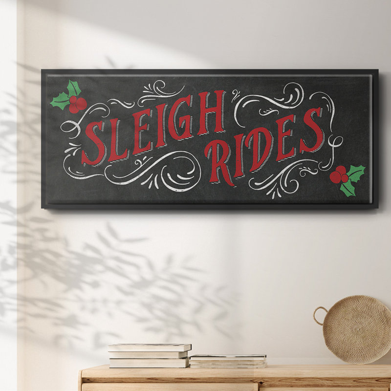 Sleigh Rides- Framed Canvas, 8" H x 20" W