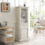 Grande armoire de rangement moderne avec portes et tablettes en verre-1805948829