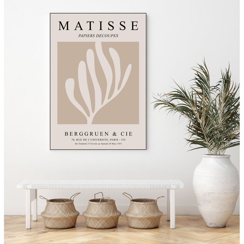 Toile encadrée beige découpée