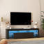 Meuble télé ultrabrillant avec lumières à DEL, console de télévision-406971902