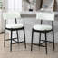 Tabouret de comptoir Mid-Century moderne (ensemble de 2) noir et beige-1216272751
