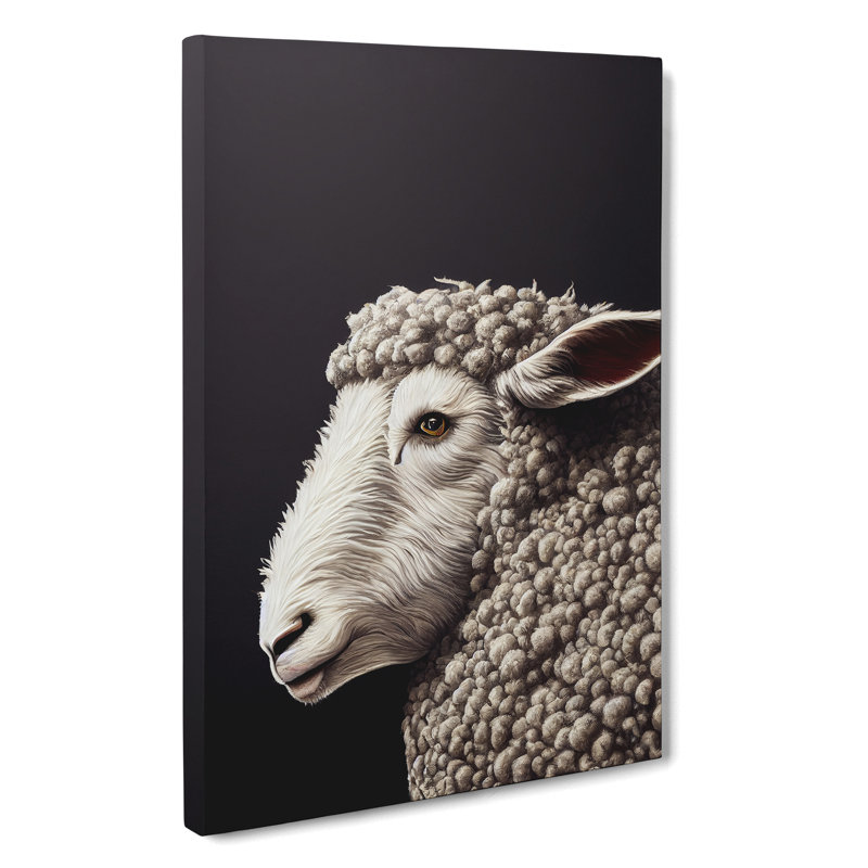 Mysterious Sheep - Wrapped Canvas, 50cm H x 35cm W x 3cm D