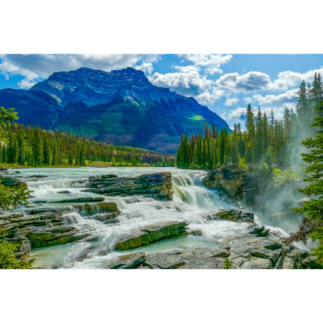 Athabasca Falls Vista von Yuin Lu Hoo - Wrapped Canvas Set - Leinwandgemälde