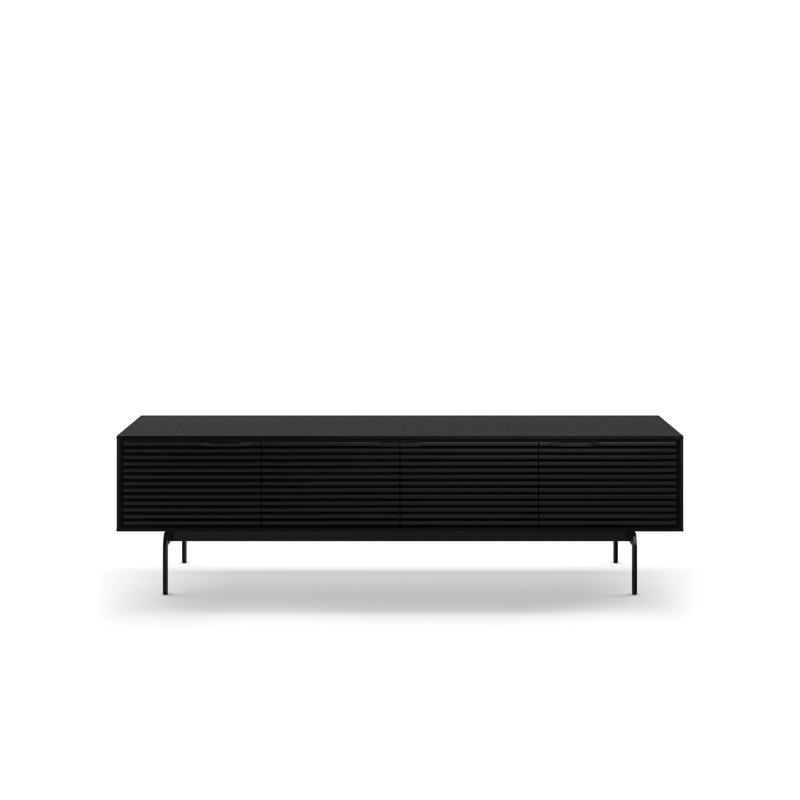 Align Unfinished TV Stand for TVs up to 85", 23”H x 81”L x 18”W, Ebonized Ash