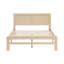 Structure de lit plateforme en bois de style contemporain, pleine grandeur, sans sommier, esthétique naturelle pour les chambres modernes.-1691929991