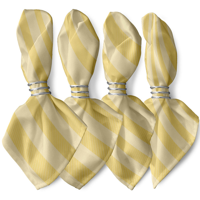 Jaoquim Bold Stripes Napkins, Yellow