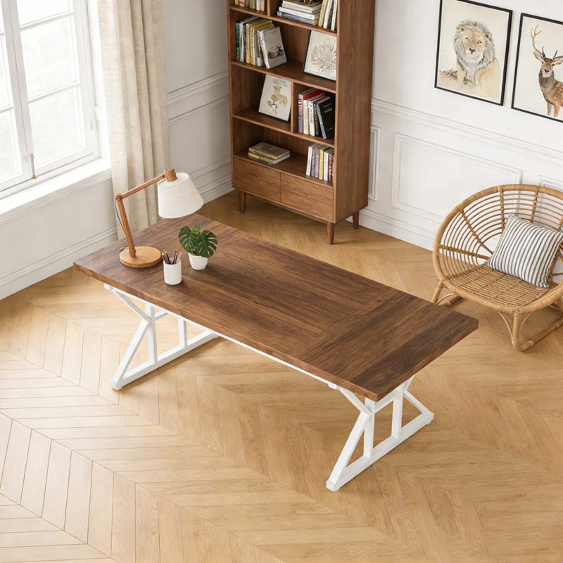 Kitchen Table,Dining Table, Brown/White