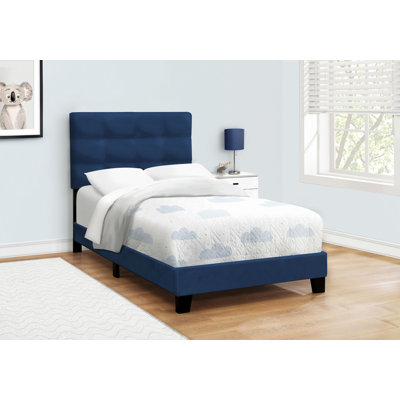 Lit, chambre à coucher, revêtement, aspect lin, pieds en bois, transitionnel