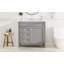Meuble-lavabo de salle de bain avec lavabo supérieur, meuble de rangement moderne avec 2 tiroirs et un tiroir basculant, meuble-lavabo simple-115688298